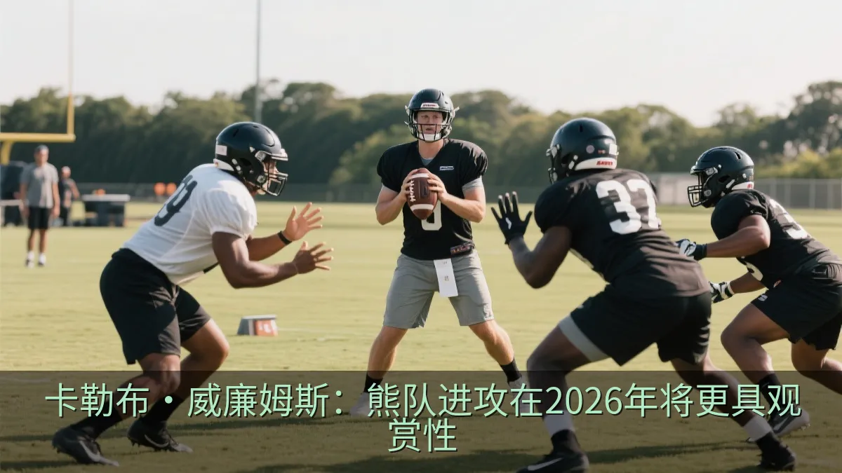 美式足球球队在训练中进行团队配合
